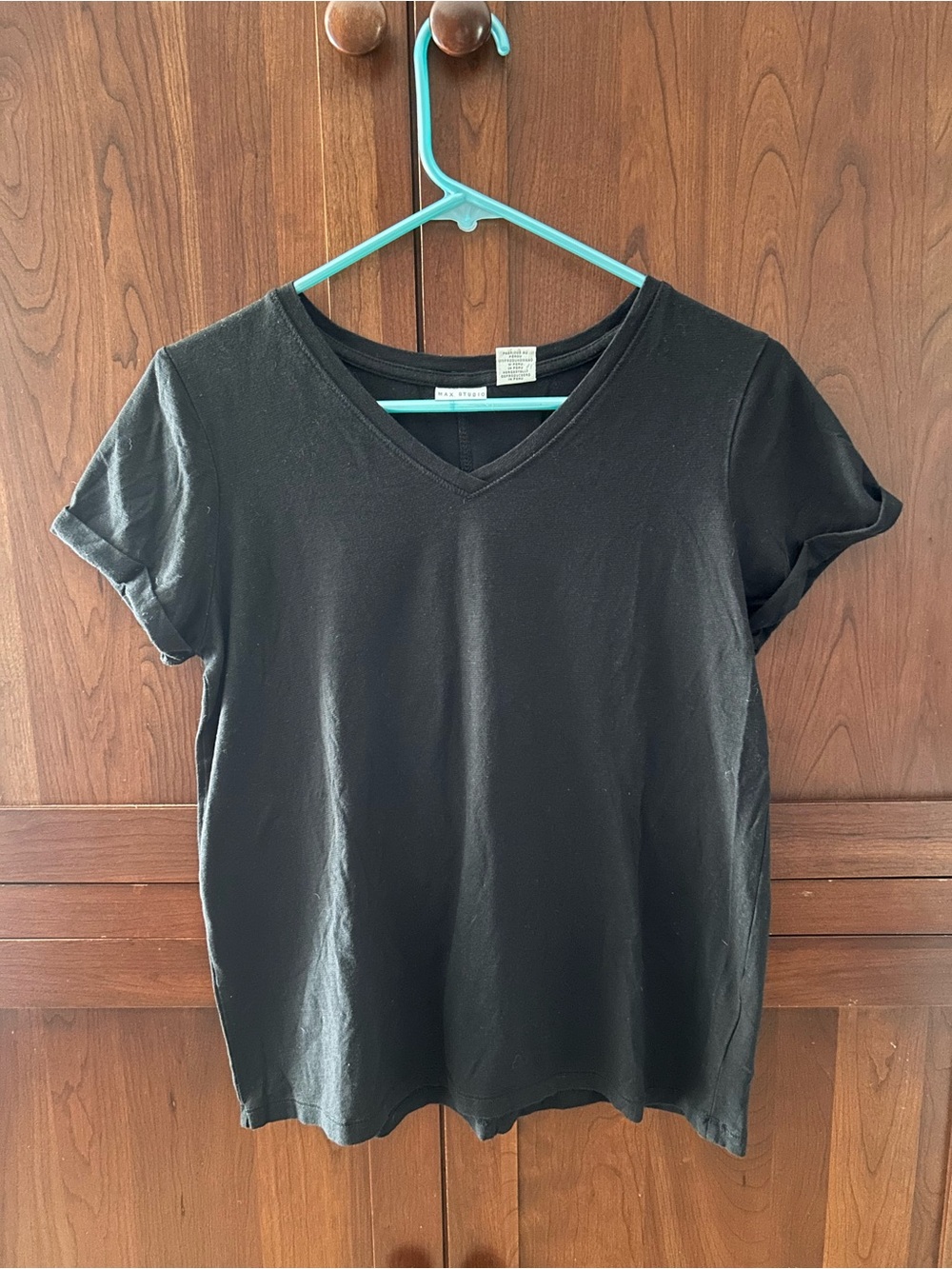 Black V-Neck Women's Tee